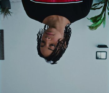 Movie still from “Janette King - Love Another” (2019), directed by Lawrence Le Lam – Extreme Close Up shot, Overhead angle