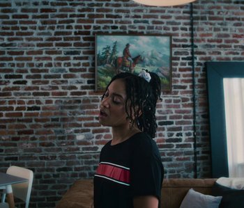 Movie still from “Janette King - Love Another” (2019), directed by Lawrence Le Lam – Medium shot, Low angle
