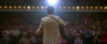 Movie still from “Walk the Line” (2005), directed by James Mangold – Wide shot, Low angle