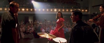 Movie still from “Walk the Line” (2005), directed by James Mangold – Medium shot, Over the shoulder angle