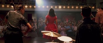 Movie still from “Walk the Line” (2005), directed by James Mangold – Wide shot, Over the shoulder angle