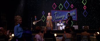 Movie still from “Walk the Line” (2005), directed by James Mangold – Wide shot, Low angle