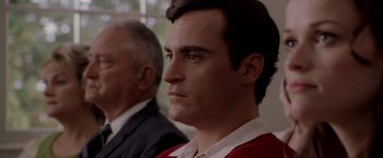 Movie still from “Walk the Line” (2005), directed by James Mangold – Close Up shot, Over the shoulder angle