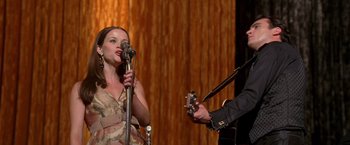 Movie still from “Walk the Line” (2005), directed by James Mangold – Medium shot, Low angle