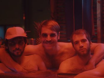 Movie still from “Colectivo Da Silva - Marina d’Or” (2019), directed by Kirkpatrick Buffet – Medium shot, High angle