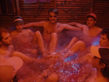 Movie still from “Colectivo Da Silva - Marina d’Or” (2019), directed by Kirkpatrick Buffet – Wide shot, High angle