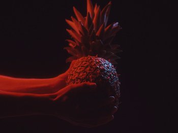 Movie still from “Colectivo Da Silva - Marina d’Or” (2019), directed by Kirkpatrick Buffet – Extreme Close Up shot, Low angle
