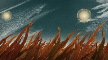 Movie still from “Kishi Bashi - Violin Tsunami” (2019), directed by Mike McCoy – Extreme Wide shot, Low angle