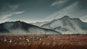 Movie still from “Kishi Bashi - Violin Tsunami” (2019), directed by Mike McCoy – Extreme Wide shot, High angle