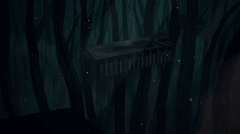 Movie still from “Kishi Bashi - Violin Tsunami” (2019), directed by Mike McCoy – Extreme Wide shot, Overhead angle