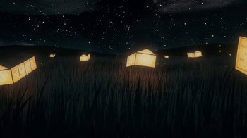 Movie still from “Kishi Bashi - Violin Tsunami” (2019), directed by Mike McCoy – Extreme Wide shot, Low angle