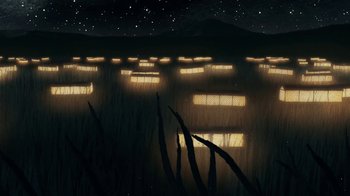 Movie still from “Kishi Bashi - Violin Tsunami” (2019), directed by Mike McCoy – Extreme Wide shot, High angle