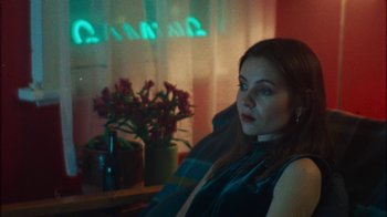 Movie still from “Purple Pilgrims - Two Worlds Apart” (2019), directed by W.A.M Bleakley – Medium shot, Over the shoulder angle