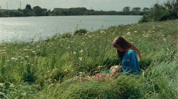 Movie still from “Purple Pilgrims - Two Worlds Apart” (2019), directed by W.A.M Bleakley – Wide shot, High angle