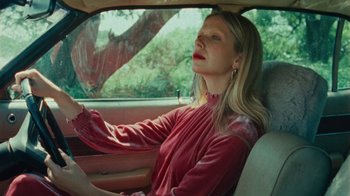 Movie still from “Purple Pilgrims - Two Worlds Apart” (2019), directed by W.A.M Bleakley – Medium shot, Low angle
