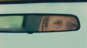 Movie still from “Purple Pilgrims - Two Worlds Apart” (2019), directed by W.A.M Bleakley – Extreme Close Up shot, Over the shoulder angle