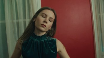 Movie still from “Purple Pilgrims - Two Worlds Apart” (2019), directed by W.A.M Bleakley – Close Up shot, High angle