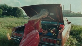 Movie still from “Purple Pilgrims - Two Worlds Apart” (2019), directed by W.A.M Bleakley – Wide shot, High angle
