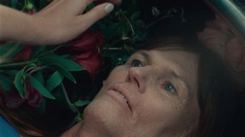 Movie still from “Purple Pilgrims - Two Worlds Apart” (2019), directed by W.A.M Bleakley – Extreme Close Up shot, Overhead angle