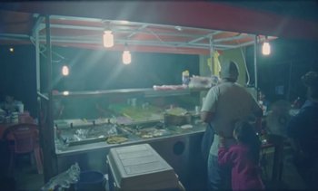 Movie still from “Loving - Nihilist Kite Flyer” (2019), directed by Ft. Langley – Medium shot, Low angle