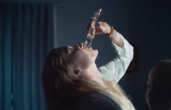 Movie still from “The Lumineers - Gloria” (2019), directed by Kevin Phillips – Extreme Close Up shot, Low angle