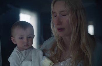 Movie still from “The Lumineers - Gloria” (2019), directed by Kevin Phillips – Close Up shot, Low angle