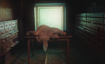 Movie still from “Andrzej Mrozek - Międzysmak” (2019), directed by Łukasz Zabłocki – Wide shot, Low angle