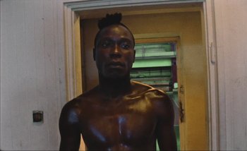 Movie still from “Andrzej Mrozek - Międzysmak” (2019), directed by Łukasz Zabłocki – Close Up shot, Low angle