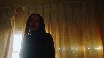 Movie still from “Jordan Hawkins - Lost feat. oghosthaze” (2019), directed by Henry Kinder – Medium shot, Low angle