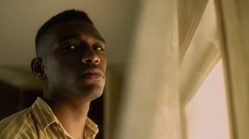 Movie still from “Jordan Hawkins - Lost feat. oghosthaze” (2019), directed by Henry Kinder – Close Up shot, Low angle