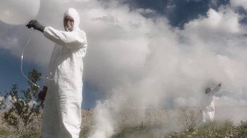 Movie still from “Jordan Hawkins - Lost feat. oghosthaze” (2019), directed by Henry Kinder – Wide shot, Low angle