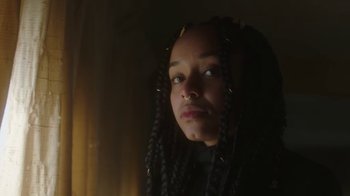 Movie still from “Jordan Hawkins - Lost feat. oghosthaze” (2019), directed by Henry Kinder – Close Up shot, Low angle