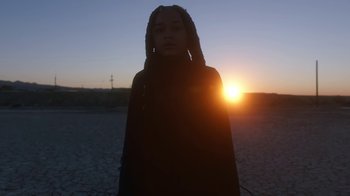 Movie still from “Jordan Hawkins - Lost feat. oghosthaze” (2019), directed by Henry Kinder – Medium shot, Low angle