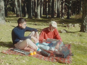 Movie still from “Colectivo Da Silva - Marisol” (2019), directed by Kirkpatrick Buffet – Wide shot, High angle