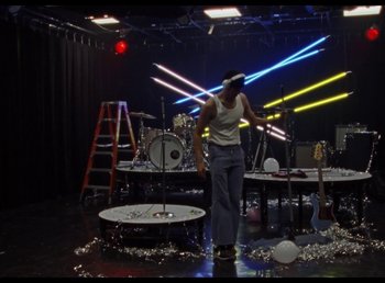Movie still from “Omar Apollo - So Good” (2019), directed by Kevin Lombardo – Wide shot, High angle