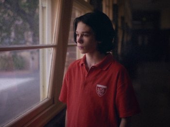 Movie still from “G FLIP - I Am Not Afraid” (2019), directed by Lucy Knox – Medium shot, High angle