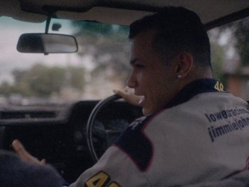 Movie still from “G FLIP - I Am Not Afraid” (2019), directed by Lucy Knox – Close Up shot, Over the shoulder angle