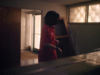 Movie still from “G FLIP - I Am Not Afraid” (2019), directed by Lucy Knox – Medium shot, Over the shoulder angle