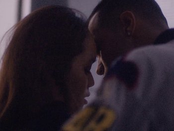 Movie still from “G FLIP - I Am Not Afraid” (2019), directed by Lucy Knox – Extreme Close Up shot, Low angle