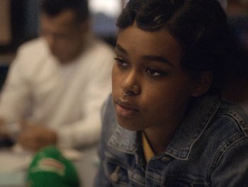 Movie still from “G FLIP - I Am Not Afraid” (2019), directed by Lucy Knox – Close Up shot, High angle
