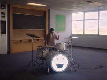 Movie still from “G FLIP - I Am Not Afraid” (2019), directed by Lucy Knox – Wide shot, Over the shoulder angle