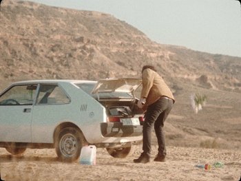 Movie still from “Los Ojos - Por wasap” (2019), directed by Kirkpatrick Buffet – Wide shot, Low angle