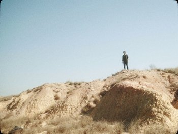 Movie still from “Los Ojos - Por wasap” (2019), directed by Kirkpatrick Buffet – Extreme Wide shot, Low angle