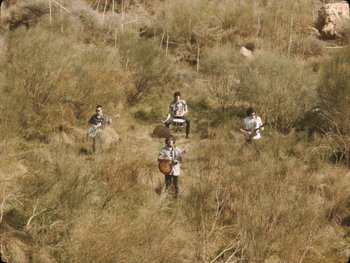 Movie still from “Los Ojos - Por wasap” (2019), directed by Kirkpatrick Buffet – Extreme Wide shot, Overhead angle