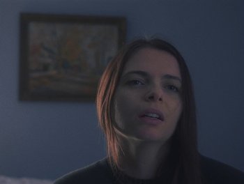 Movie still from “Gracie Gray - Morphine” (2019), directed by Michael Priestley – Close Up shot, Low angle