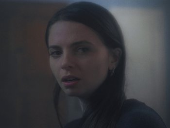 Movie still from “Gracie Gray - Morphine” (2019), directed by Michael Priestley – Close Up shot, Low angle