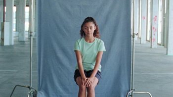 Movie still from “Clare Bowditch - Woman” (2019), directed by Lucy Knox – Wide shot, Overhead angle