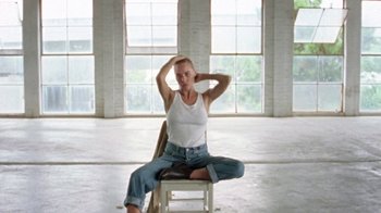 Movie still from “Clare Bowditch - Woman” (2019), directed by Lucy Knox – Medium shot, Low angle