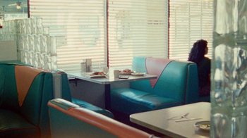 Movie still from “SadGirl - Chlorine” (2019), directed by Nathan Castiel – Wide shot, Over the shoulder angle
