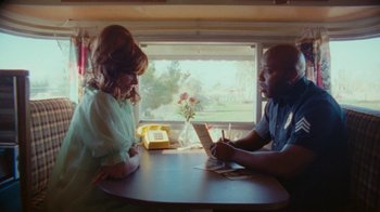 Movie still from “SadGirl - Chlorine” (2019), directed by Nathan Castiel – Medium shot, Over the shoulder angle